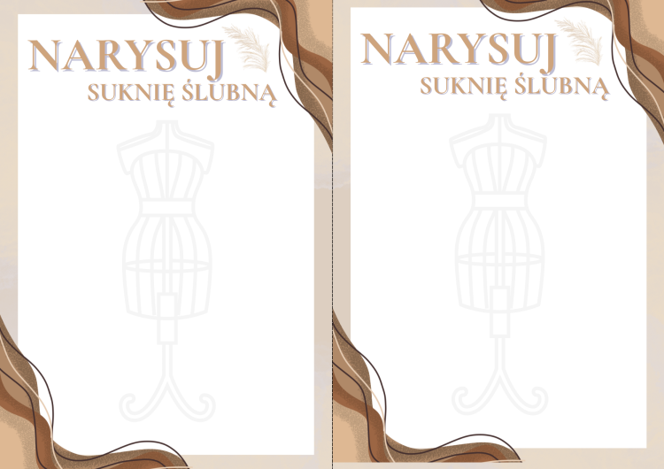 Narysuj suknię ślubną Gry na Wieczór Panieński