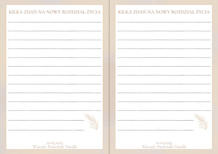 List do Panny Młodej Gry na Wieczór Panieński pamiątka z Wieczoru Panieńskiego