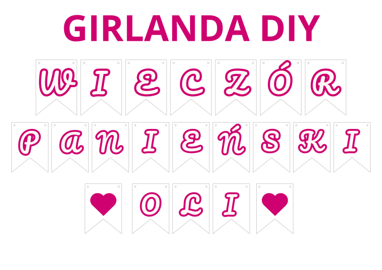 Girlanda DIY Barbie