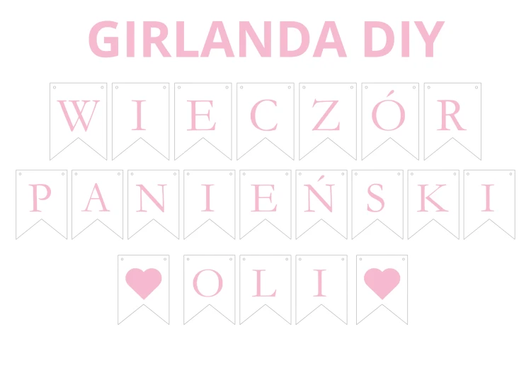 Girlanda DIY na Wieczór Panieński