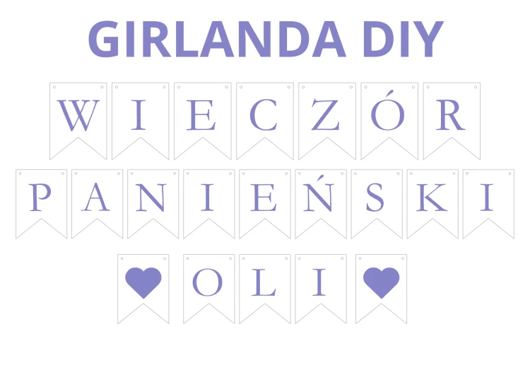 Girlanda DIY na Wieczór Panieński