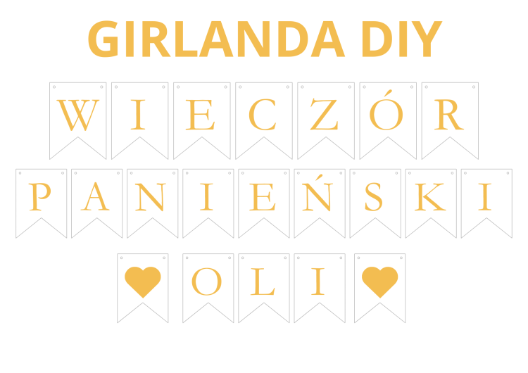 Girlanda DIY na Wieczór Panieński