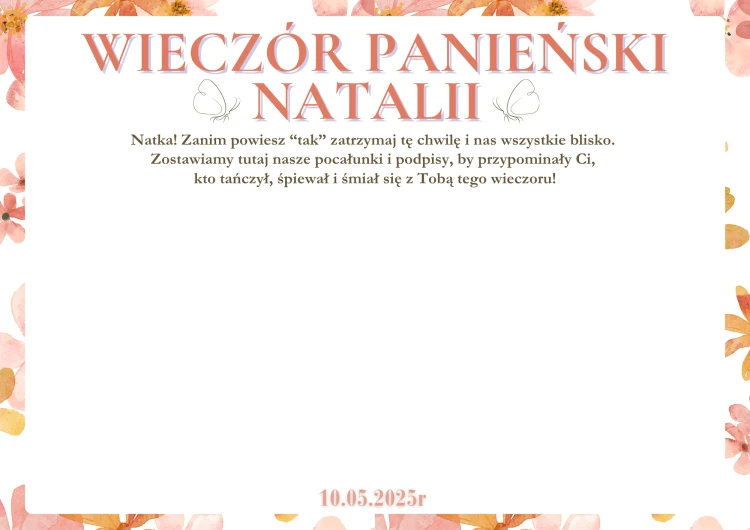 Certyfikat Wieczoru Panieńskiego, Pamiątka Wieczoru Panieńskiego