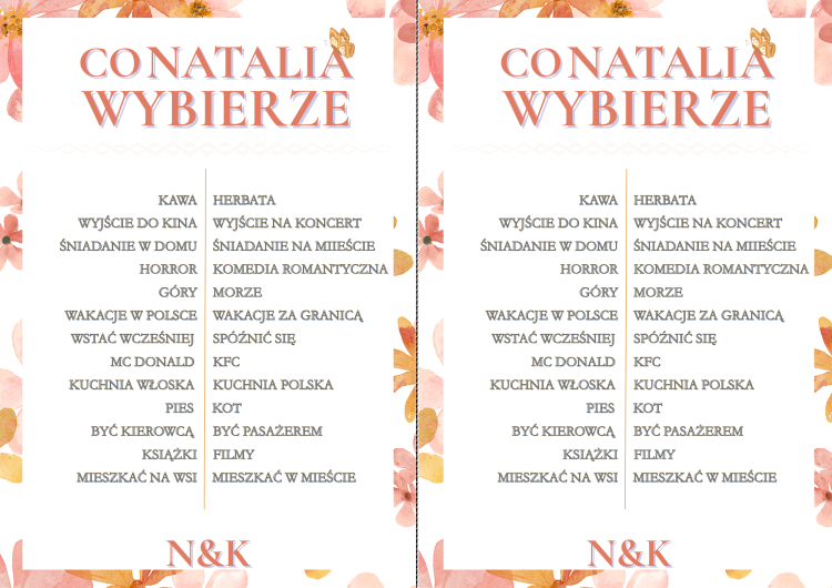 Co Ona wybierze Gry na wieczór panieński