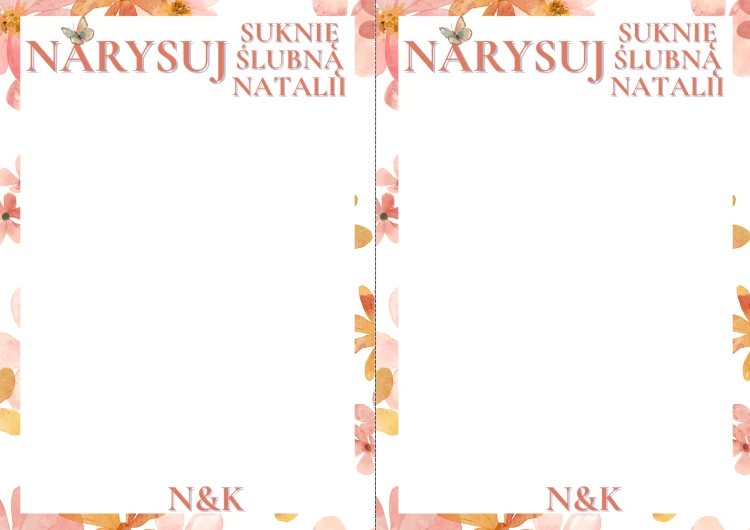 Narysuj suknię ślubną Gry na wieczór panieński