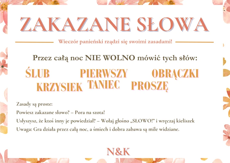 Zakazane słowa Gry na wieczór panieński gra imprezowa działa w tle